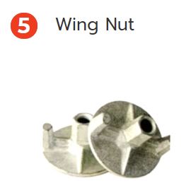 Wing Nut 17 mm.